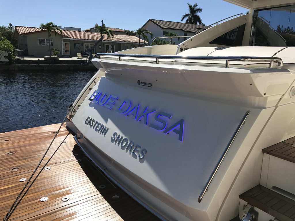 Lighted Name BLUE DASKA in Miami